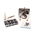 thumbnail image 1 of Dragon Sea Glass Mosaic DIY Art Kit, Creative Mosaic Making Set with Easel & Tweezers, Handmade Craft Project for Kids Adults, Home Tabletop Decor, Ideal Holiday Birthday Gift,Black, 1 of 4