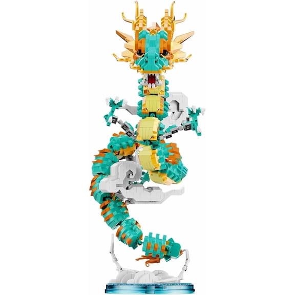 Dragon Series Auspicious Lucky Dragon Micro Building Blocks Set 2860PCS-Building Set Model Toys Gifts for Kid and Adult