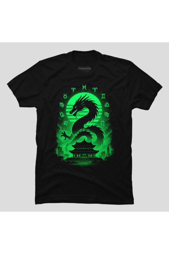 Dragon Shadow Fantasy Creature Silhouette T-shirt M2983450, Up to Size 5XL