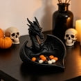 thumbnail image 1 of Dragon Shaped Decorative Tray Figurine Storage 3D Printed Tabletop Organizer for Candy Jewelry Keys Gothic Home Desktop Decor Ornament, 1 of 6