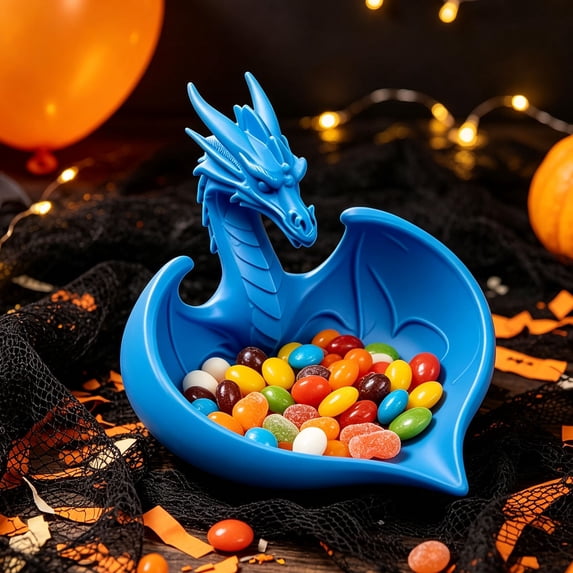 Dragon Shaped Storage Tray, Decorative Figurine Catchall Organizer for Jewelry Keys Candy Coins and Small Items, Gothic Modern Tabletop Dish for Entryway Bedroom Desk Home Decor Gift