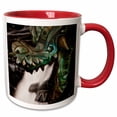 thumbnail image 1 of 3drose, Dragon Shaped Water Fountain, Nagano, Japan - As15 Awo0002 - Art Wolfe, 11oz Two-tone Red Mug, 1 of 6