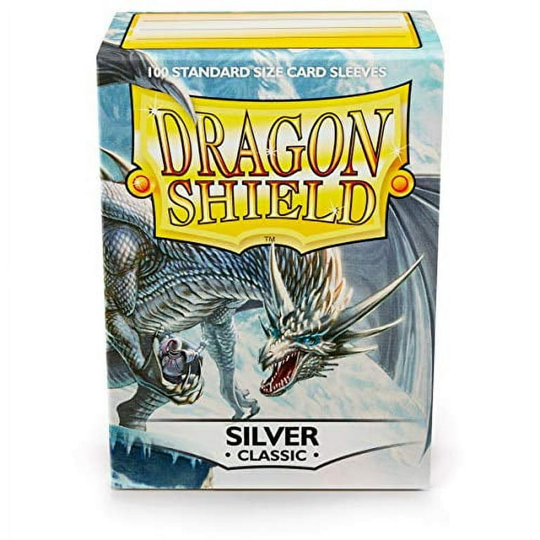 Dragon Shield 100CT Standard Size Deck Protector Classic Sleeves - Silver 