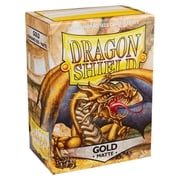 Dragon Shield 100CT Standard Size Deck Protector Matte Sleeves - Gold