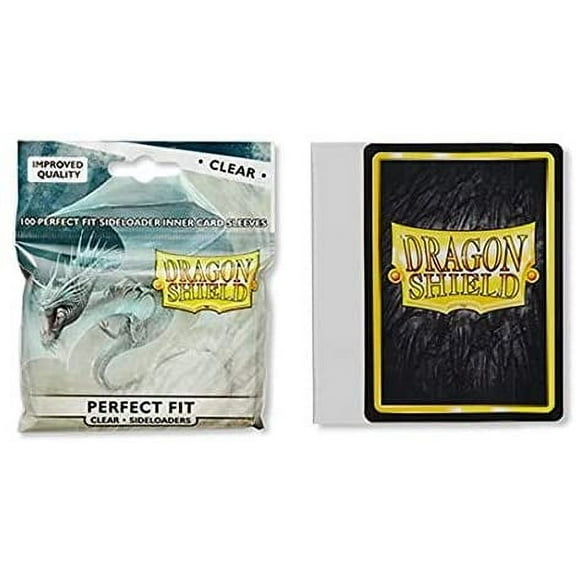 Dragon Shield 100ct Standard Card Sleeves - Perfect Fit Sideloader Clear
