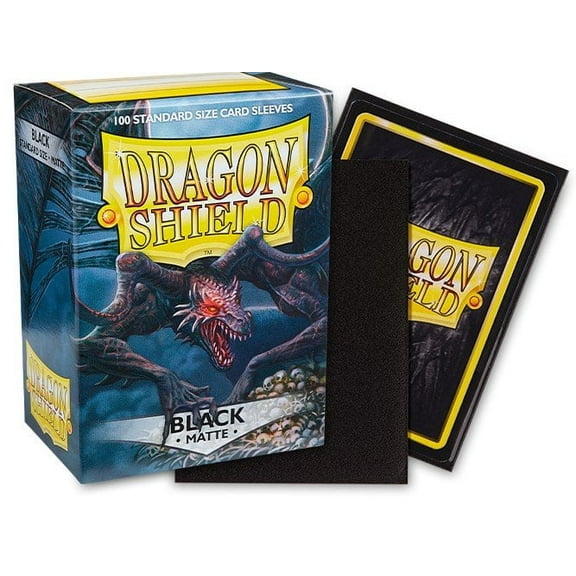 Dragon Shield Card Sleeves Standard Size Matte Black 100ct Durable TCG Sleeves for Card Games