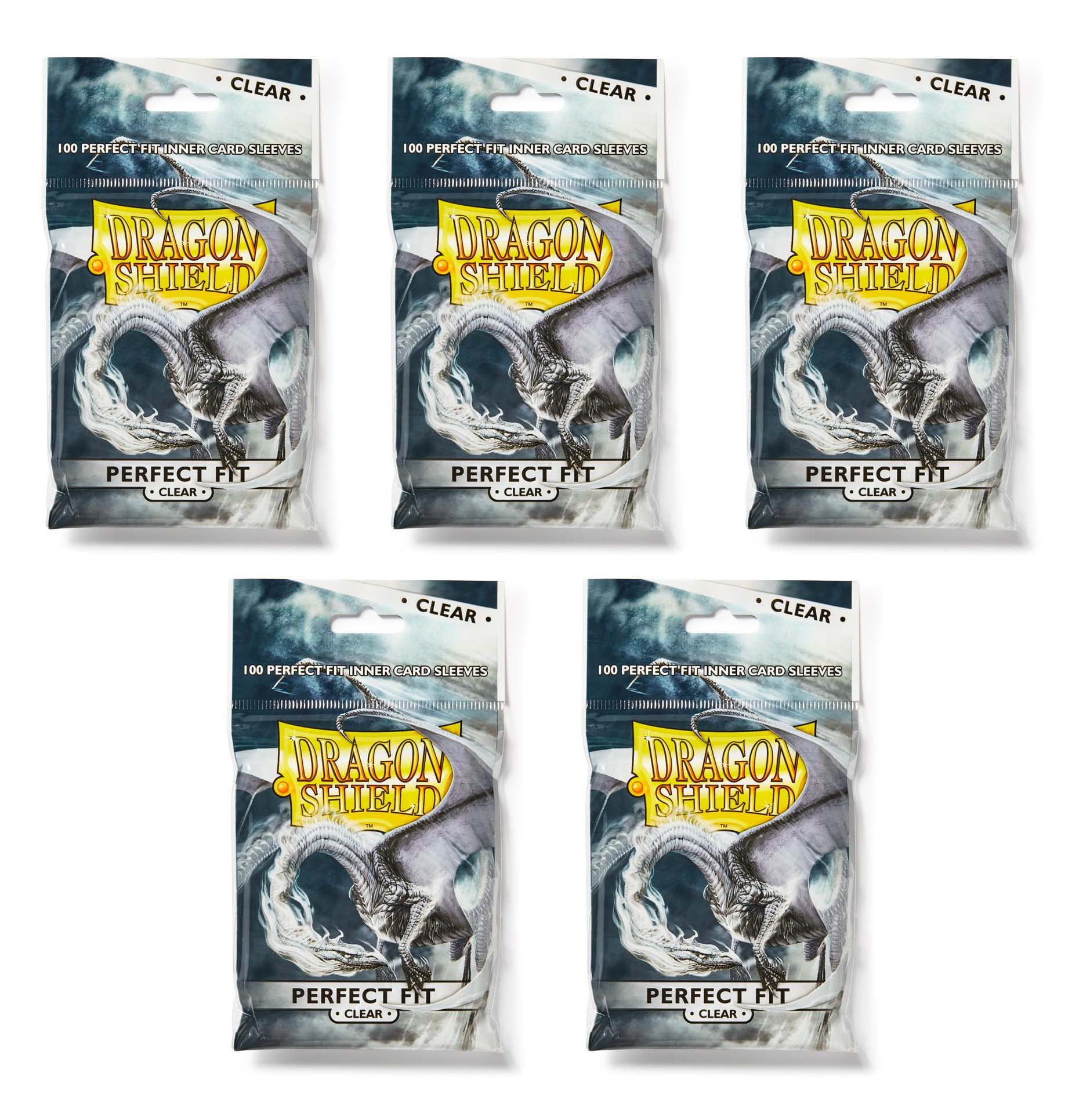 Dragon Shield Clear Perfect Fit Standard Size Inner Sleeves - Bundle of 5 