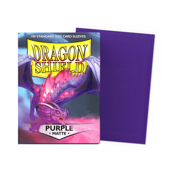 Dragon Shield, Standard size TCG card sleeves, 100ct. Matte Sleeves - Purple