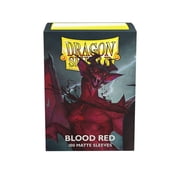 Dragon Shield Standard size TCG card sleeves, 100ct. Matte Sleeves - Blood Red color
