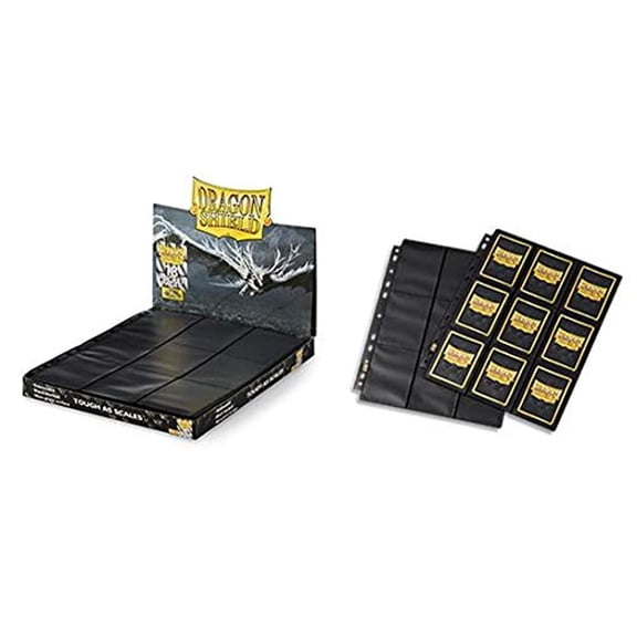 Dragon Shield Non-Glare 50 Pack 18 Pocket Binder Pages Card Storage for 3 Ring Binder Portfolio Display
