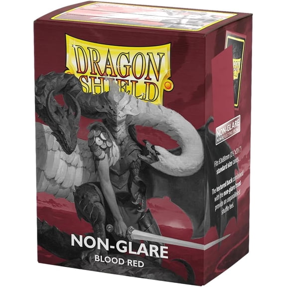 Dragon Shield Standard Size Card Non Glare Matte Sleeves 100ct - Blood Red - Smooth & Tough Premium TCG Sleeves