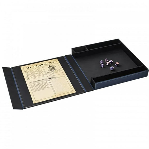 Dragon Shield RPG: Player Companion: Midnight Blue Compatible with Official DND Spell Cards - Doubles as a Dice Tray - Room for Miniatures, Pens and Dice
