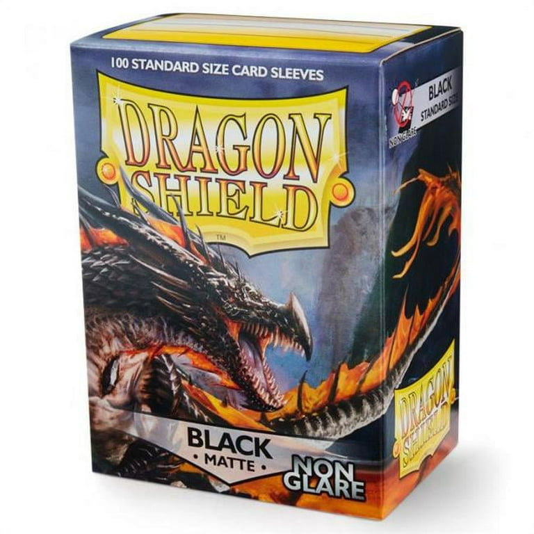 Dragon Shield Sleeves: Non-Glare Matte - Black (100) - Walmart.com