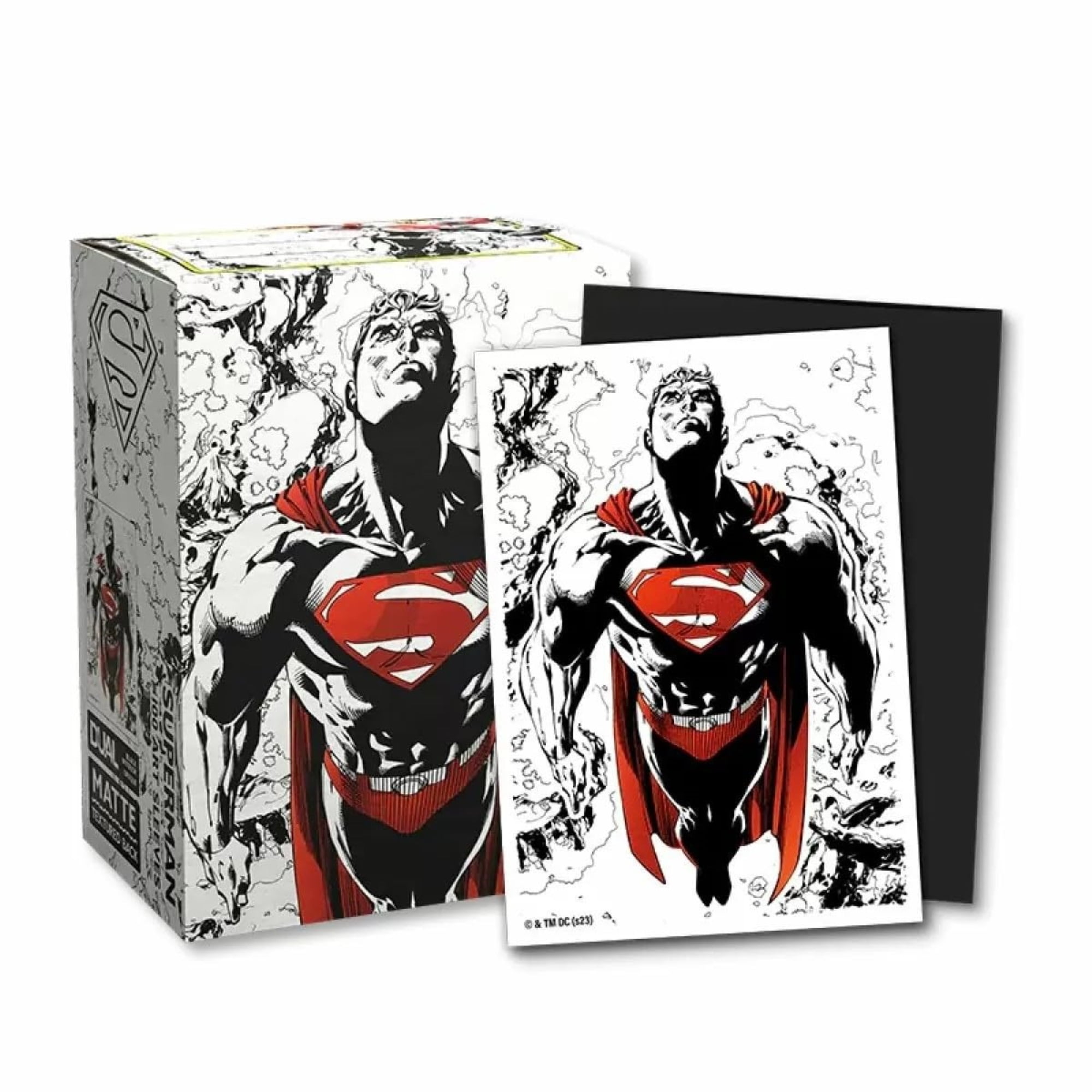 Dragon Shield Sleeves – Sleeves: Dragon Shield Limited Edition Matte Dual Art: Superman Core (Red/White) 100 CT - MTG Card Sleeves are Smooth & Tough