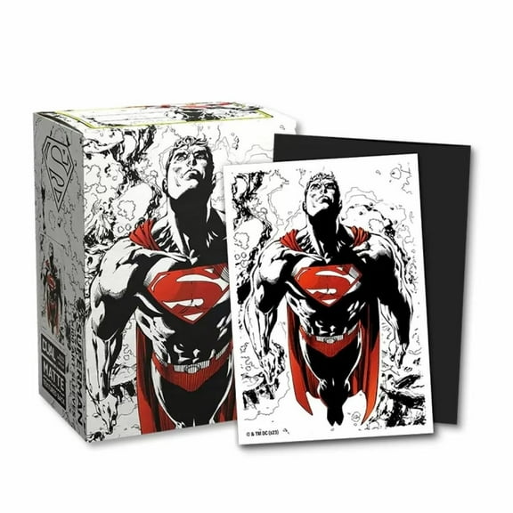 Dragon Shield Sleeves Sleeves: Dragon Shield Limited Edition Matte Dual Art: Superman Core (Red/White) 100 CT - MTG Card Sleeves are Smooth & Tough