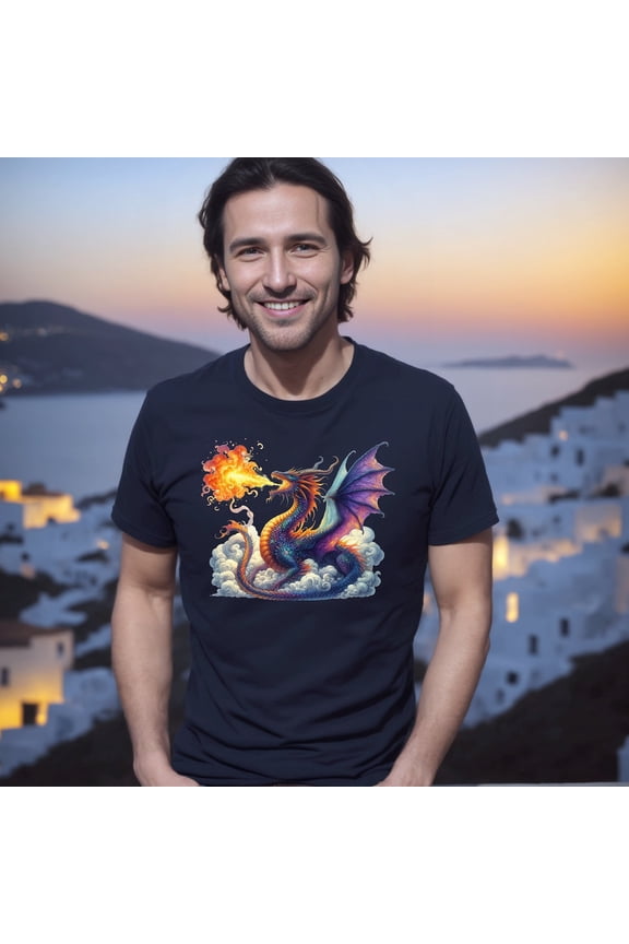 Dragon Shirt - Dragon Lover - Mythical Fantasy Shirts - Dragon For Her - For HIm - Dragion Tee - Dragon T-shirt, F7350 All Size S-5Xl