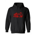 thumbnail image 1 of Dragon Silhouette Hoodie Women -Image by Shutterstock, Female 3X-Large, 1 of 4