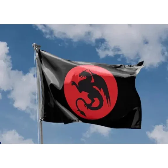 Dragon Silhouette flag Unique Design High Quality Flag 12x18 POLE NOT INCLUDED Garden Flag