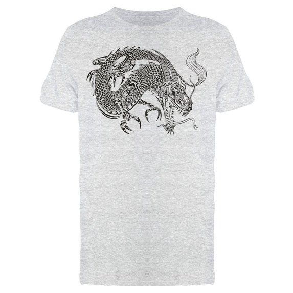 Dragon Sketch Tattoo Tee Men's -Image by Shutterstock