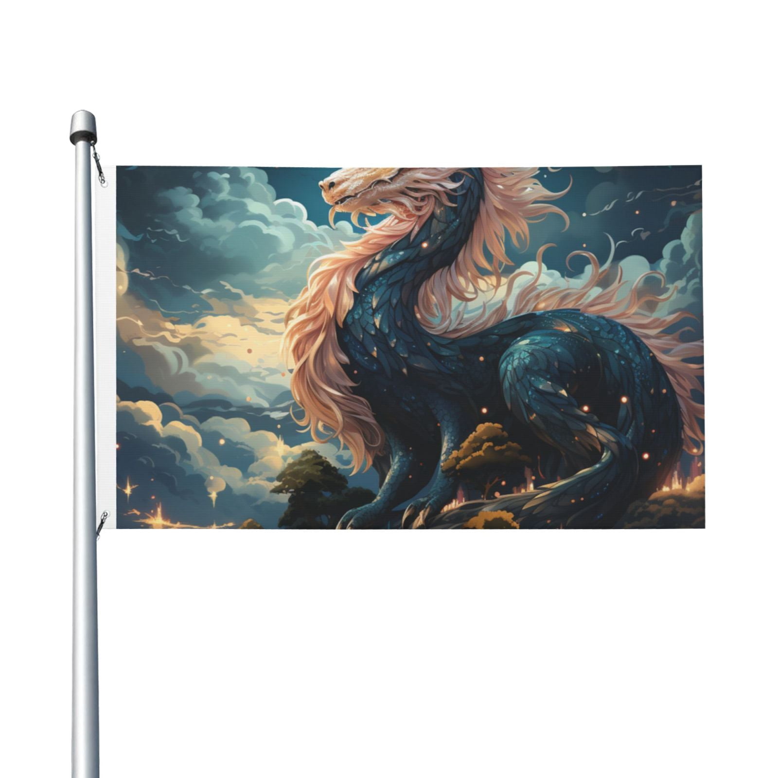 Dragon Sky Cool Art Flag 3X5 Ft Garden Yard House Flags Banner Sign ...