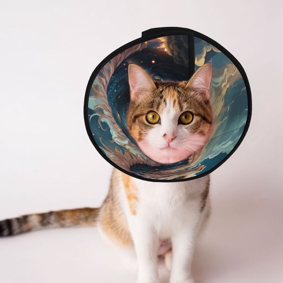 Dragon Sky Cool Art Soft Pet Recovery Collar for Cats Small Dogs, Protective Elizabeth Collar for Post-Surgery, Anti-Lick & Anti-Scratch