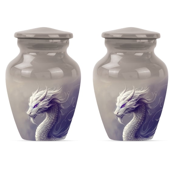 Dragon Small Urn for Ashes for Women, Funeral Cremation Urns for Human Ashes Adult Man, Keepsake Urns for Human Ashes, Burial Urns for Huma Ashes(Size - 3inch, 2 Pcs)
