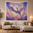 thumbnail image 1 of Dragon Soaring Through With Cloud Filled Sky At, Mystical Fantasy for Space Lovers, Galaxy Room Decor, Graduation Gift, Tapestry Wall Hanging for Bedroom and Dorm, 1 of 7