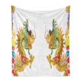 thumbnail image 1 of Dragon Soft Flannel Fleece Throw Blanket, Chinese Style Dragon Power Oriental Culture Theme, Cozy Plush for Indoor and Outdoor Use, 50" x 60", Multicolor, by Ambesonne, 1 of 5