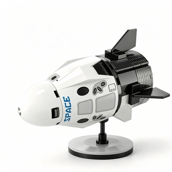 Dragon Space Capsule Building Block Set 88 Pieces Aerospace Spaceship Model Interlocking Construction Bricks Kit
