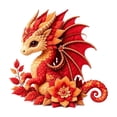thumbnail image 1 of Dragon Sprite DIY Patchwork Sewing Kit, Fantasy Plush Craft Set with Pre-Cut Fabric Pieces, No-Sew Snap-Together Design & Step-by-Step Guide for Beginners, Teens and Adults, 1 of 5