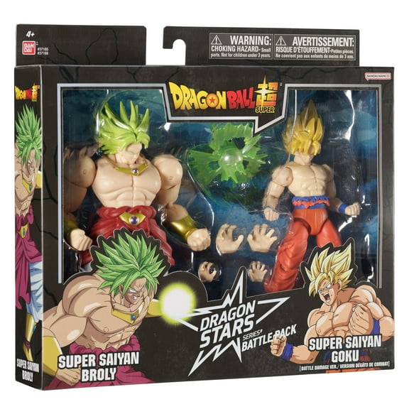 Dragon Stars Battle Pack Super Saiyan Goku (Battle Damage Ver.) Vs Super Saiyan Broly - Action Figure Set