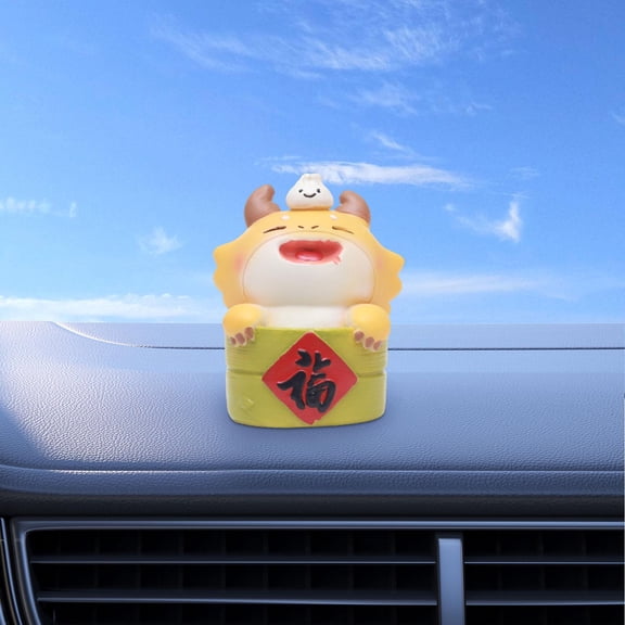 Dragon Statue Car Dashboard Decoration Cartoon Decorative Cute Tabletop Ornament Table Sculpture for Desk Centerpiece Shelf E