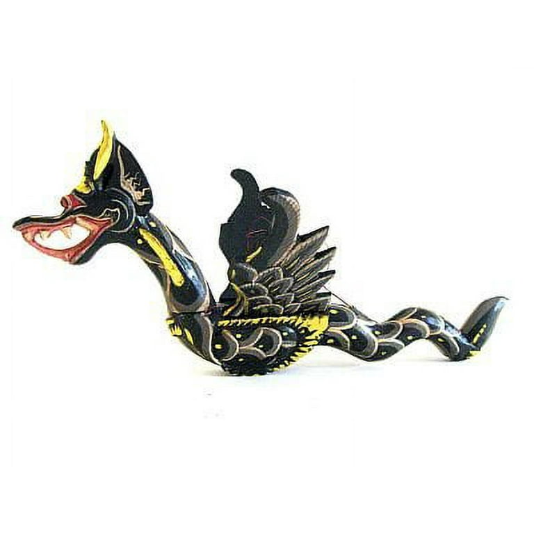 Dragon Statue Wood Carved Dragon Wind Chime Mobile Hanging