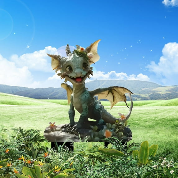 Dragon Statues for Fairy Garden Accessories: Outdoor Decor Dragon Table Sculptures for Outside Lawn Ornaments Porch Patio Balcony Yard Home 鈥?Unique Small Funny Gifts for Grandma