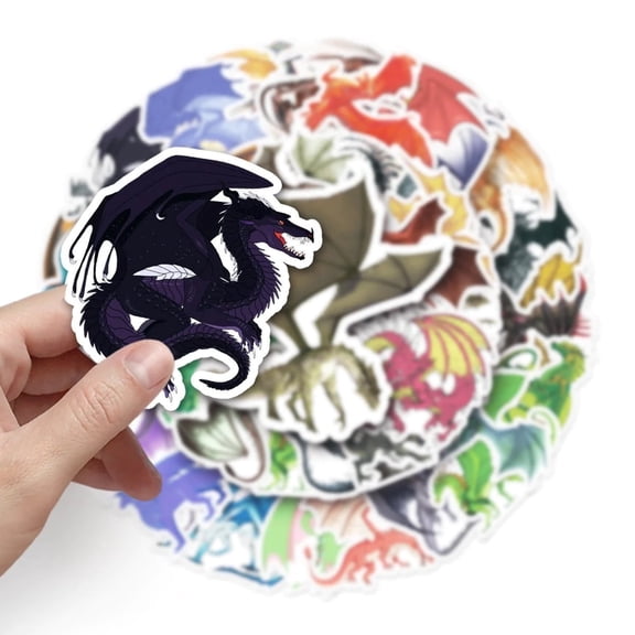 Dragon Stickers 50pcs Pre-Cute Waterproof PVC Decals for Water Bottle Notebook Decor