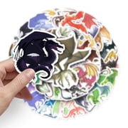 Dashing Nova Dragon Stickers, 50pcs, Waterproof PVC Notebook Decor Decals for Kids