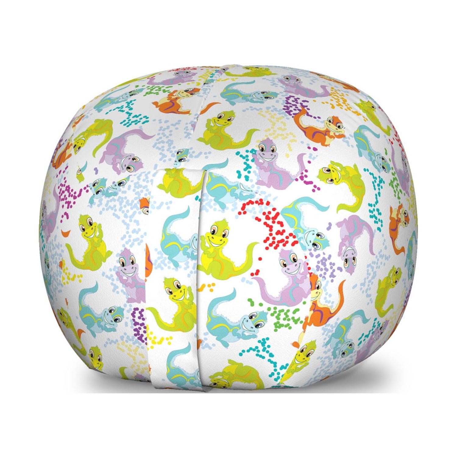 Dragon Storage Toy Bag Chair, Happy Friendly Dragons Cartoon Characters ...