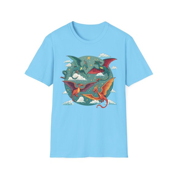 Dragon T Shirt, Dragon Shirt, Shirt with Animals, Animal Shirt