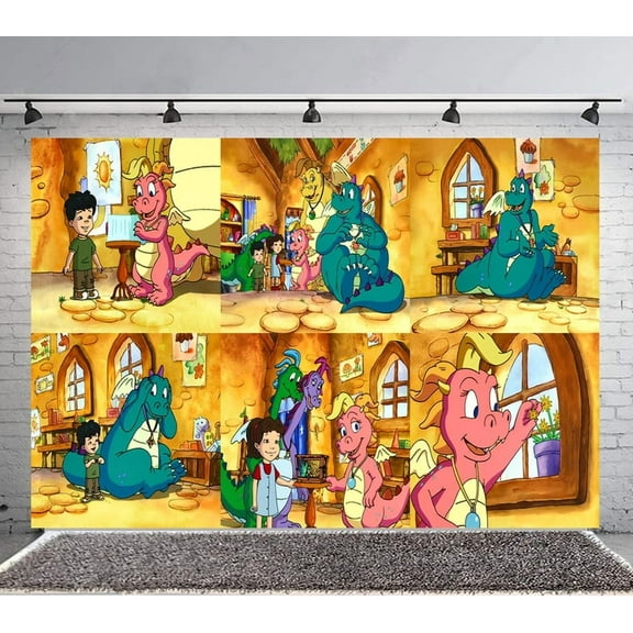 Dragon Tales Backdrop Banner Party Supplies Poster Movie Theme Background for Photography Birthday Decorations
