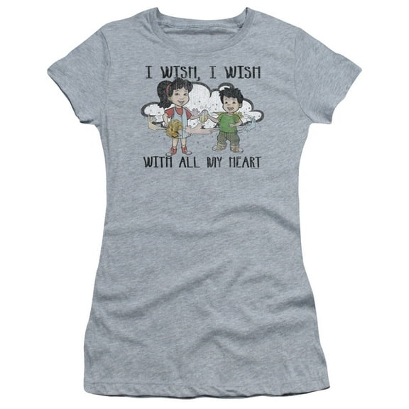 Dragon Tales - I Wish With All My Heart - Juniors Teen Girls Cap Sleeve Shirt - Medium