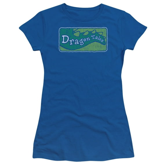 Dragon Tales - Logo Distressed - Juniors Teen Girls Cap Sleeve Shirt - Large