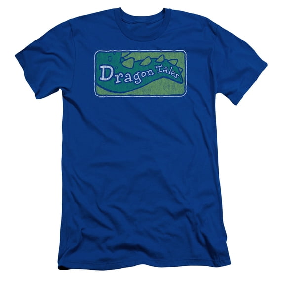 Dragon Tales/Logo Distressed S/S Adult 30/1 T-Shirt Royal Blue