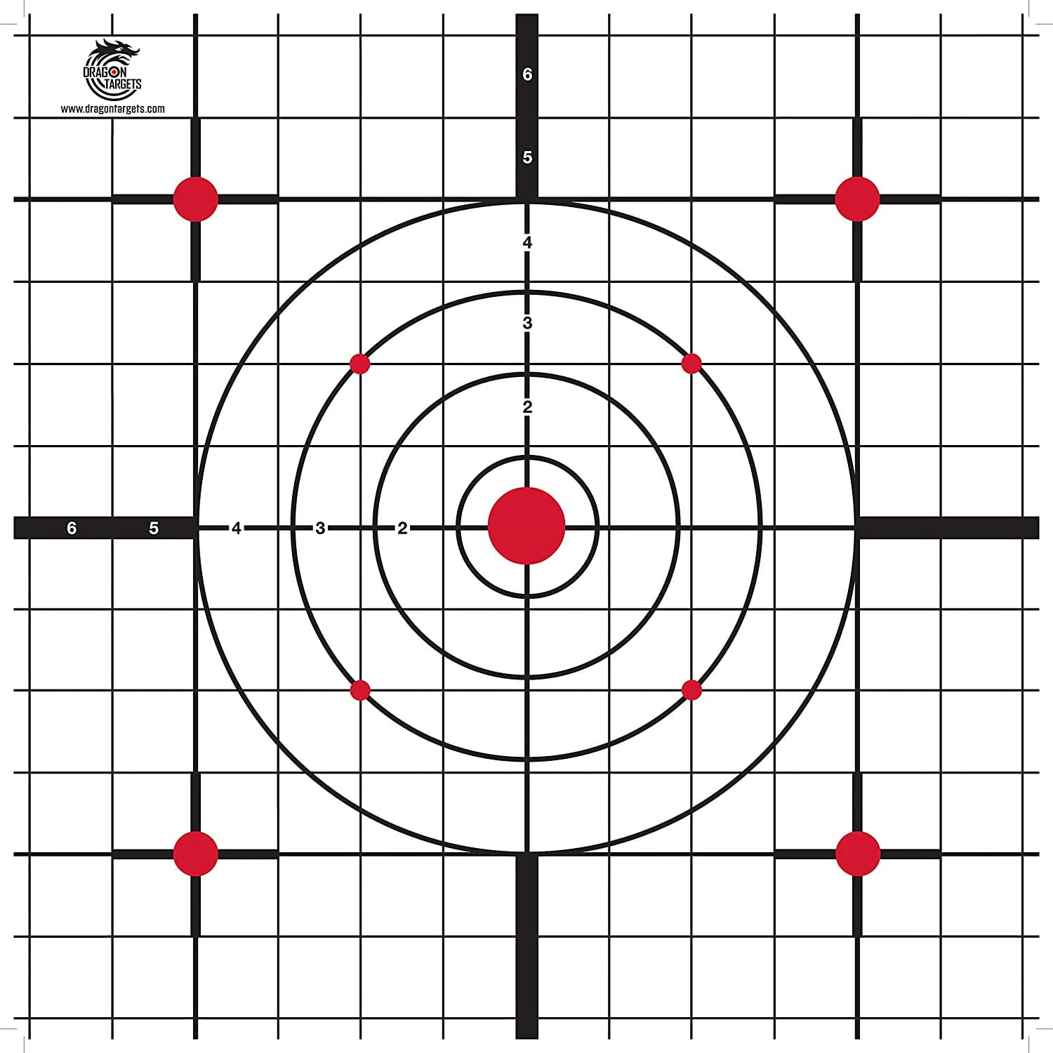 Dragon Targets 12" X 12" Sight-in Paper Targets (50 Pack)