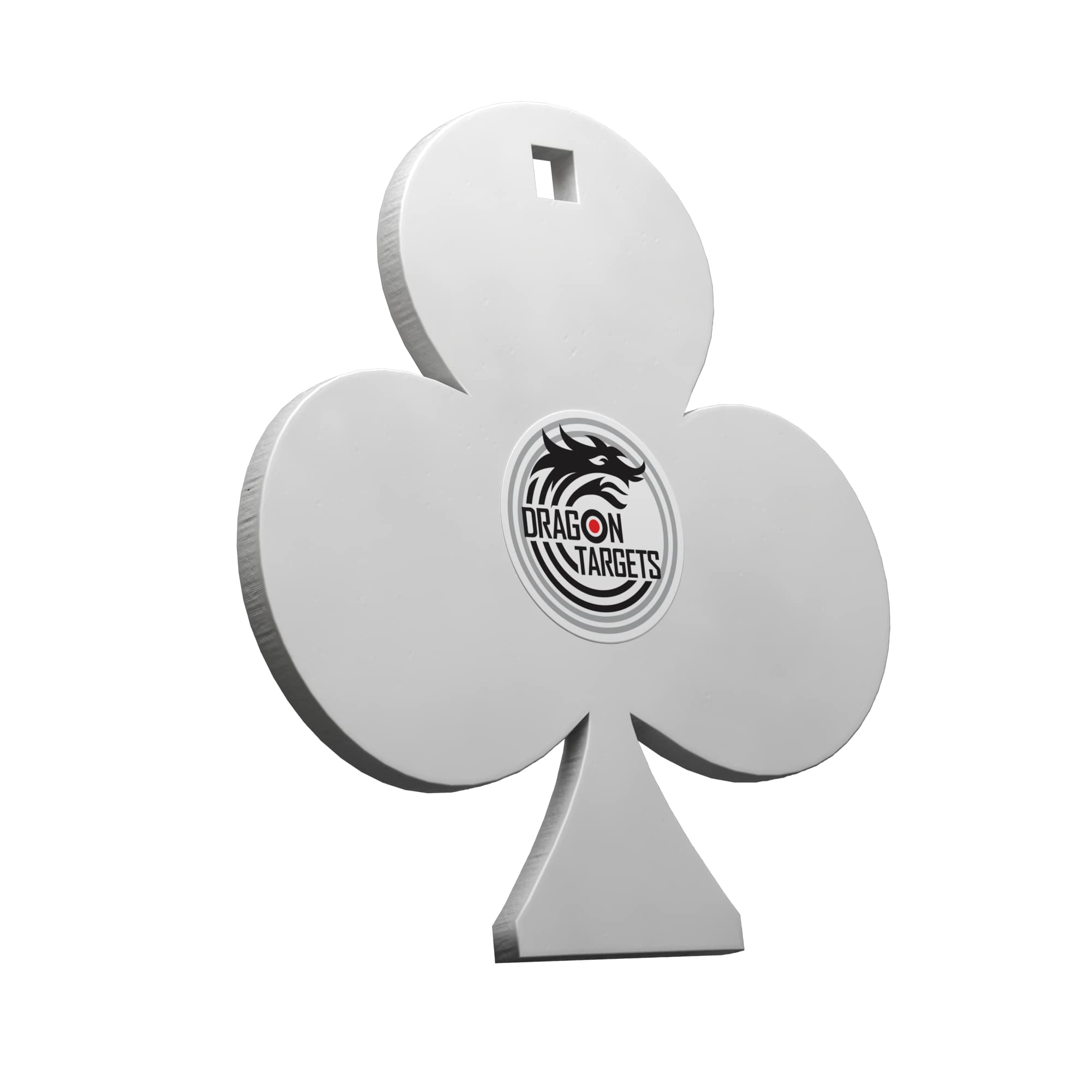 Dragon Targets  3/8 inch Thick Laser Cut Poker Club, Painted AR500 Steel Targets Made in USA, (Club)