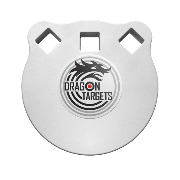 Dragon Targets AR500 Steel Targets 1/2 Inch Thick Laser Cut, Painted AR500 Gong Targets for Shooting, Steel Targets for Shooting Made in USA (4 in)
