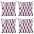 thumbnail image 1 of Dragon Throw Pillow Cushion Case Pack of 4, Repetitive Pattern of Slices of Fruits Exotic Hawaiian Plants, Modern Accent Double-Sided Print, 4 Sizes, Pink Slate Blue, by Ambesonne, 1 of 2