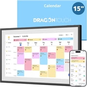 Dragon Touch 15.6" Digital Calendar Chore Chart – 1080P Full HD Interactive Touchscreen, Smart Family Planner, Hearth Di