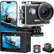 Dragon Touch 4K Action Camera - Vision 3 20MP Underwater Waterproof Camera with 4X Zoom 170  Wide Angle