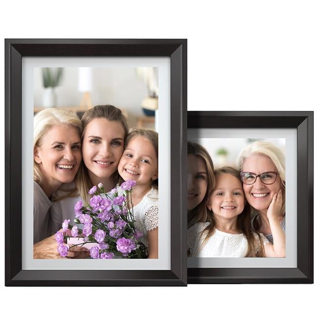 Dragon Touch Classic 10" Digital Picture Frame in Brown WiFi