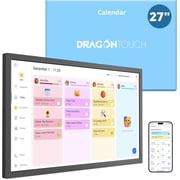 Dragon Touch Digital Calendar 27 Inch Touch Screen, Electronic Wall Calendar Chore Chart for Family Monthly/Weekly Planner-Black